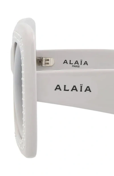 Alaïa 52mm Novelty Square Sunglasses In Gray