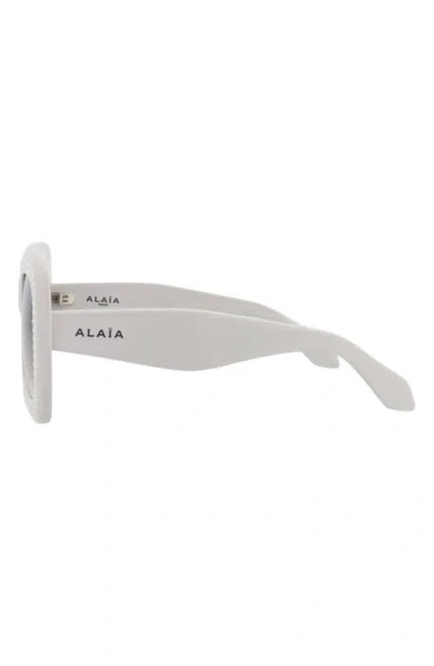 Alaïa 52mm Novelty Square Sunglasses In Gray