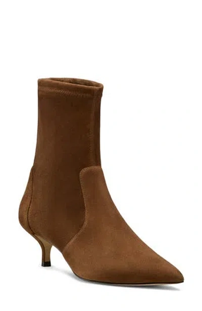Stuart Weitzman Mara 50 Kitten Heel Bootie In Brown