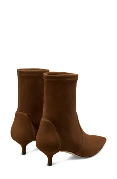 Stuart Weitzman Mara 50 Kitten Heel Bootie In Brown