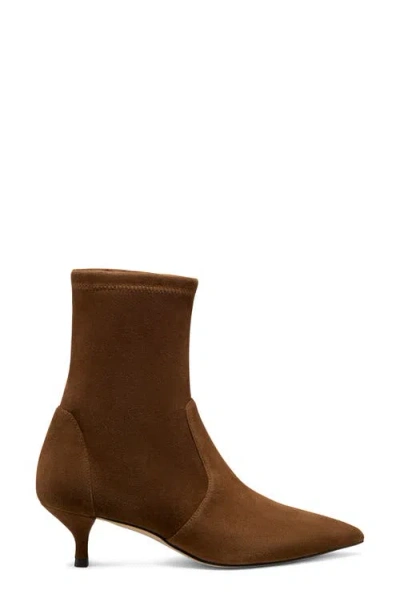 Stuart Weitzman Mara 50 Kitten Heel Bootie In Brown