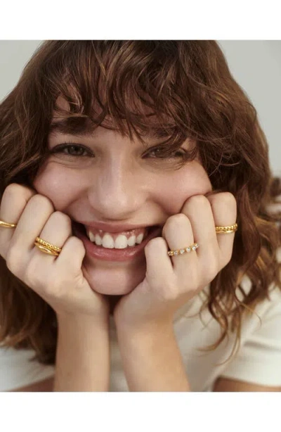 Monica Vinader Diamond Essential Tennis Ring In Gold