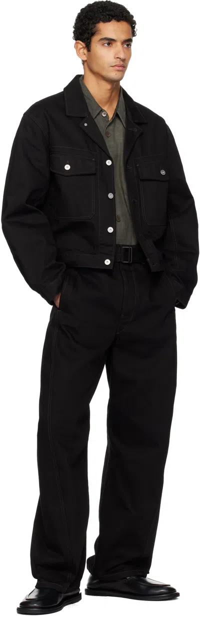 Studio Nicholson Black Donovan Loafers In Animal Print