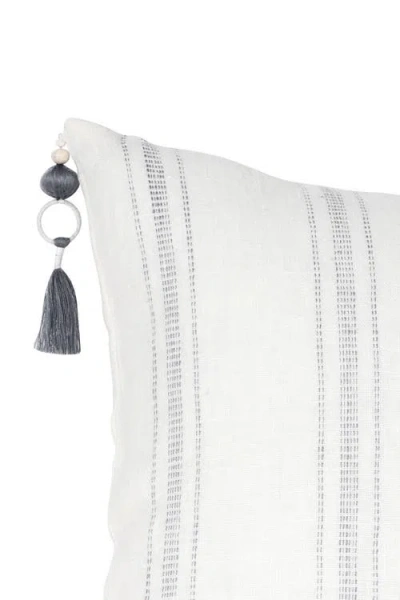 Anaya Linen Pillow With Down Alternative Insert In Multi