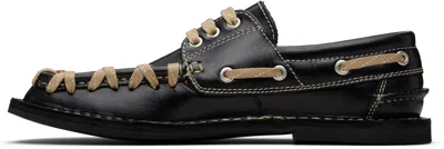 Camperlab Black Eki Boat Shoes In Animal Print