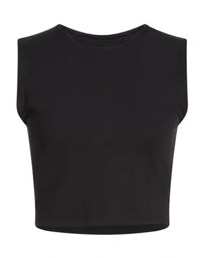 Joah Brown Woman T-shirt Black Size M/l Polyester, Elastane In Blue