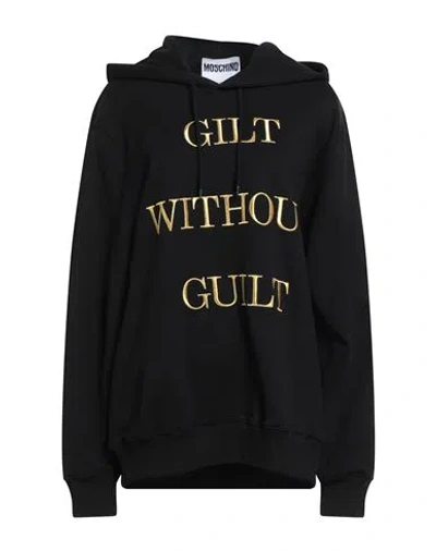 Moschino Couture Woman Sweatshirt Black Size 8 Cotton In Black