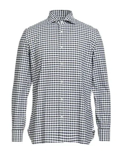 Luigi Borrelli Napoli Man Shirt Military Green Size 15 ¾ Cotton In Black