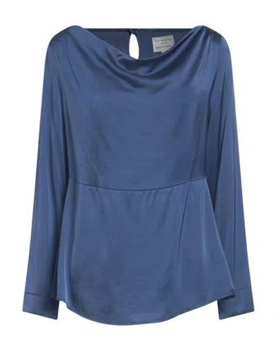 Alessia Santi Woman Top Navy Size 6 Viscose, Elastane In Blue