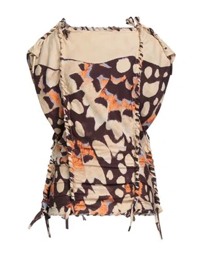 Isabel Marant Woman Top Beige Size 10 Cotton In Neutral