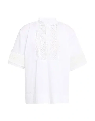 Due Amanti Woman Top White Size 2 Cotton In White