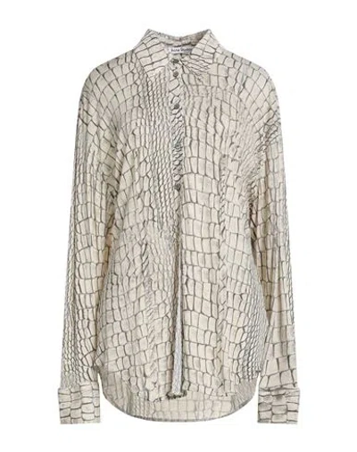 Acne Studios Woman Shirt Light Grey Size 10 Viscose In Multi