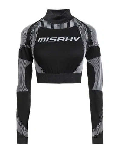 Misbhv Sport Woman Top Black Size L Recycled Polyamide, Polyester, Elastane In Black