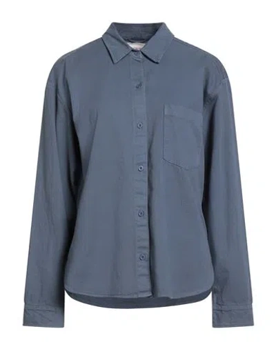 Xirena Xírena Woman Shirt Slate Blue Size L Cotton In Blue