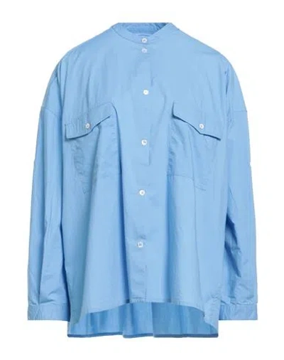 Bellerose Woman Shirt Azure Size M Cotton In Blue