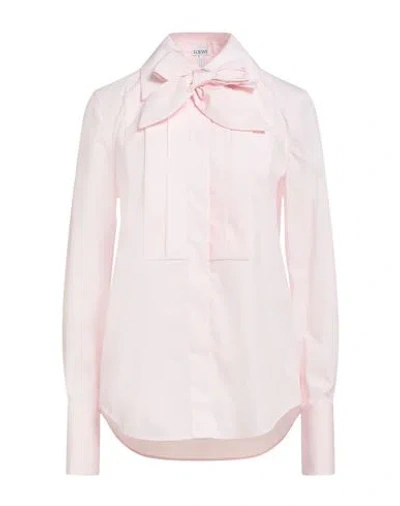 Loewe Woman Shirt Light Pink Size 6 Cotton, Polyester In Pink