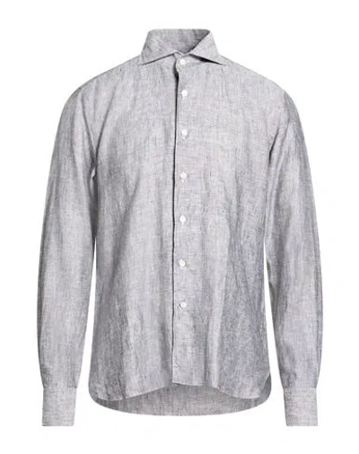 100 Hands Man Shirt Grey Size 16 Linen In Gray