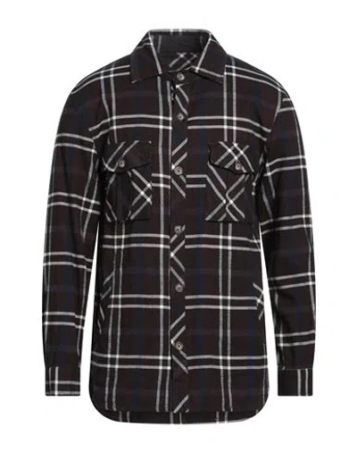 Agho Man Shirt Dark Brown Size M Cotton In Brown