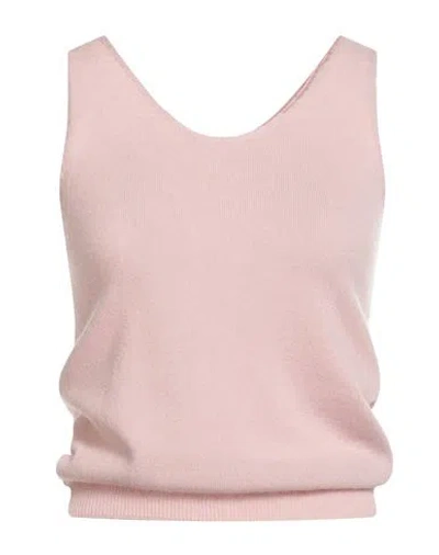 N.o.w. Andrea Rosati Cashmere N. O.w. Andrea Rosati Cashmere Woman Top Pink Size Xl Wool, Viscose, Cashmere, Nylon In Pink