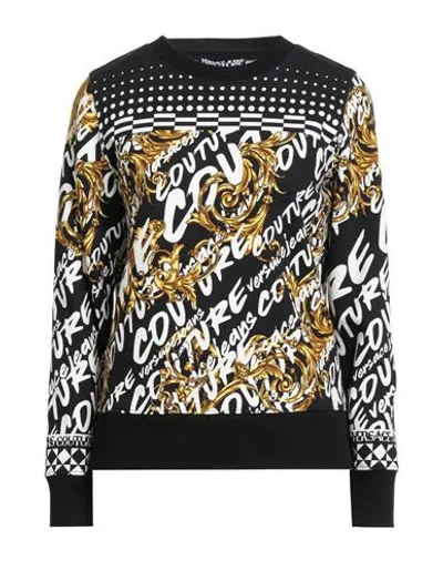 Versace Jeans Couture Woman Sweatshirt Black Size S Cotton In Black