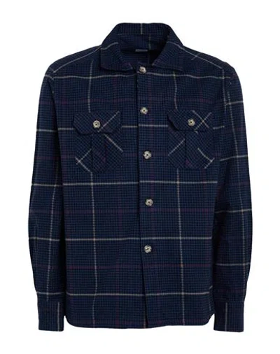 Agho Man Shirt Midnight Blue Size Xl Cotton In Blue