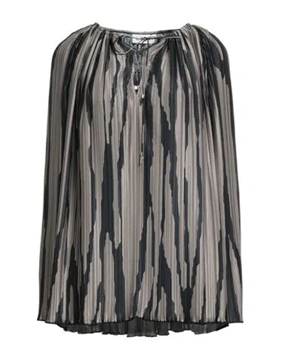 Lanvin Woman Top Khaki Size 10 Polyester In Black