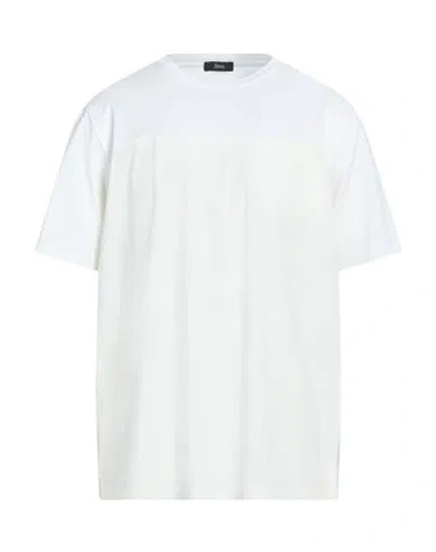 Herno Man T-shirt White Size 44 Cotton, Elastane In White