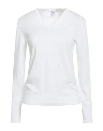 Fedeli Woman Sweater White Size 6 Viscose, Cotton In White