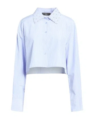 Marc Ellis Woman Shirt Sky Blue Size Xl Cotton, Polyester In Blue