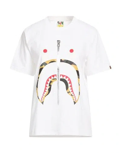A Bathing Ape Woman T-shirt White Size M Cotton In White