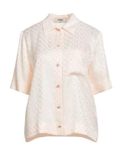 Fendi Woman Shirt Blush Size 6 Silk In Pink