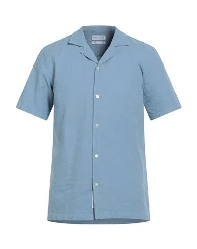 Edmmond Studios Man Shirt Light Blue Size Xl Cotton In Blue