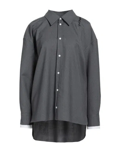 Marni Woman Shirt Grey Size 12 Virgin Wool In Gray