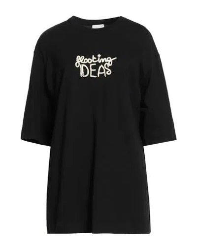 Alysi Woman T-shirt Black Size Xs Cotton In Black