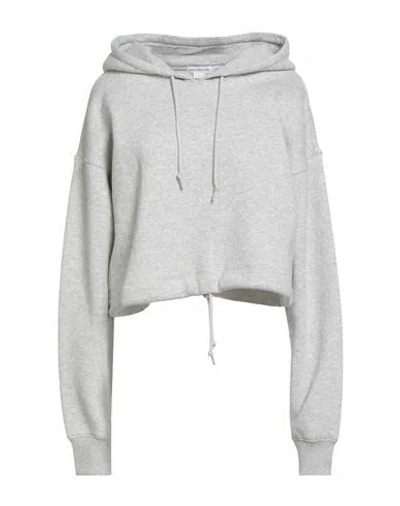 Good American Woman Sweatshirt Grey Size L Cotton, Polyester In Gray