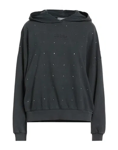 Bsb Jeans Woman Sweatshirt Grey Size M Cotton In Black