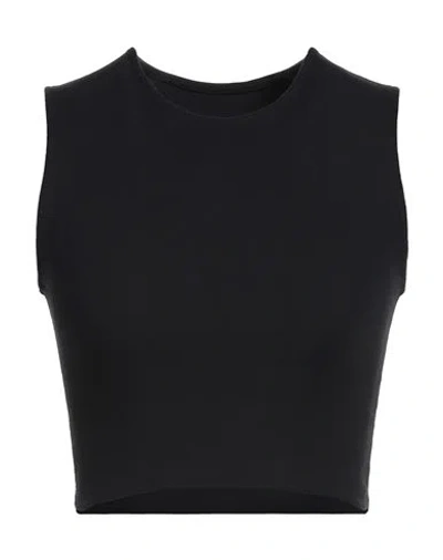 Joah Brown Woman T-shirt Black Size M/l Polyester, Elastane In Black