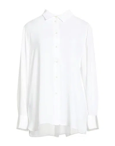 Diana Gallesi Woman Shirt White Size 12 Polyester In White