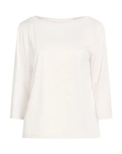 Majestic Filatures Woman T-shirt Light Grey Size 1 Silk, Organic Cotton In White