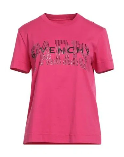 Givenchy Woman T-shirt Fuchsia Size M Cotton In Pink