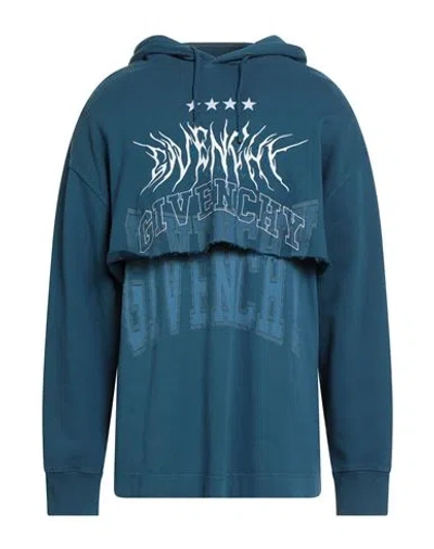 Givenchy Man Sweatshirt Deep Teal Size M Cotton In Blue