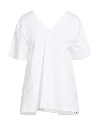 Herno Woman T-shirt White Size 12 Cotton, Polyester In White