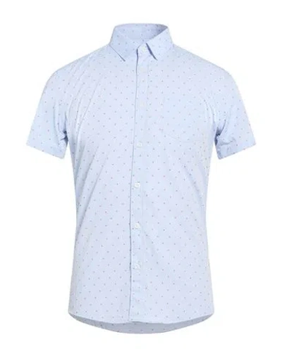 Grey Daniele Alessandrini Man Shirt Azure Size Xl Cotton In Blue