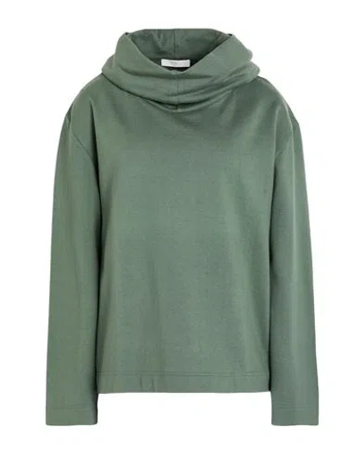 Fedeli Woman Sweatshirt Sage Green Size 6 Cotton, Cashmere In Green