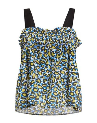 8pm Woman Top Blue Size S Cotton In Blue