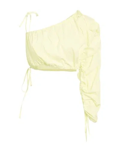 Isabelle Blanche Paris Woman Top Lime Green Size Xs Cotton In Green