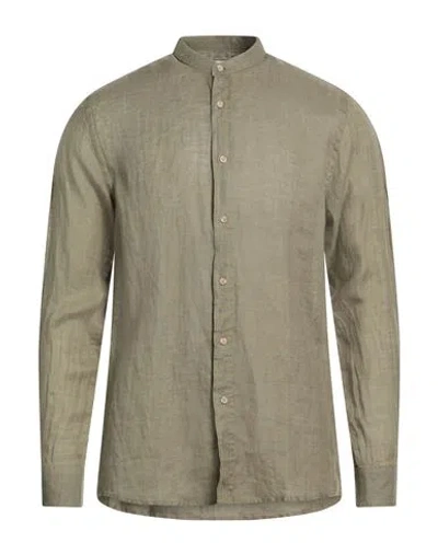Liu •jo Man Man Shirt Military Green Size 15 Linen In Green