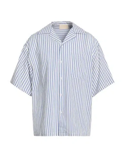 C.9.3 Man Shirt Blue Size L Cotton, Viscose, Polyester In Blue