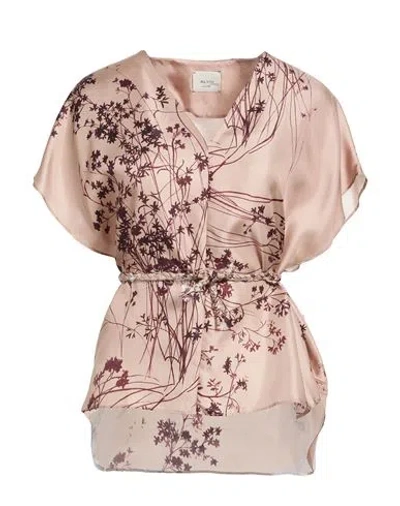 Alysi Chocolat Woman Top Blush Size 4 Silk In Pink
