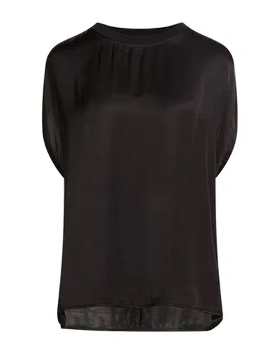 Mariuccia Woman Top Black Size L Viscose In Black
